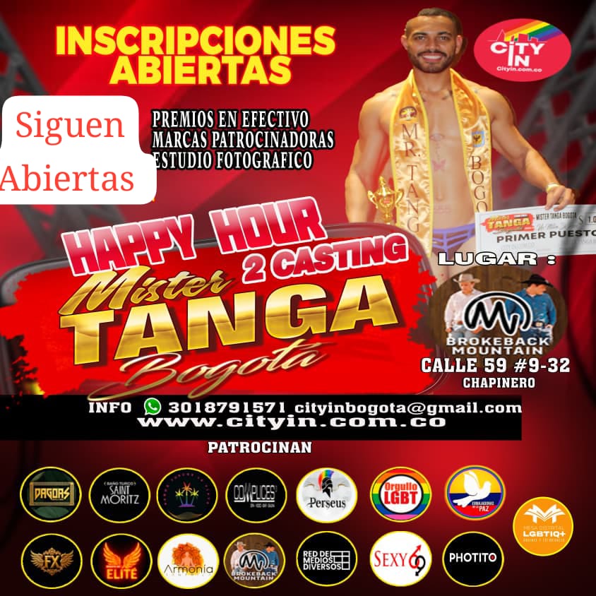 MISTER TANGA BOGOTA INSCRIPCIONES ABIERTAS