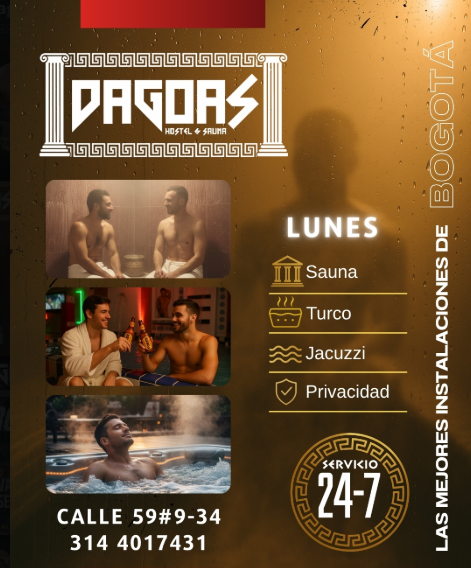 LUNES FESTIVO EN DAGOAS HOSTEL & SAUNA CHAPINERO/BTA