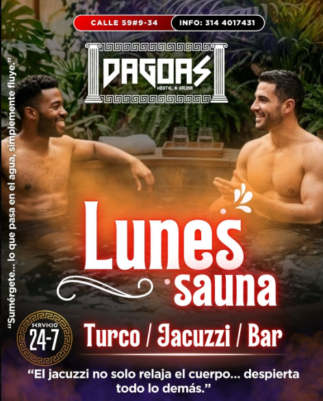 LUNES FESTIVO EN DAGOAS HOSTEL & SAUNA CHAPINERO/BTA